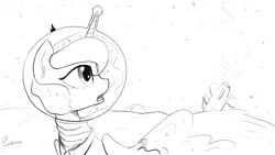 Size: 1280x720 | Tagged: artist:darkflame75, astronaut, derpibooru import, lunadoodle, princess luna, rocket, safe, sketch, solo, space, spaceship, spacesuit