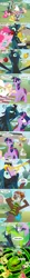 Size: 1000x9331 | Tagged: safe, artist:peachiekeenie, artist:tarajenkins, derpibooru import, applejack, bulk biceps, discord, fluttershy, pinkie pie, queen chrysalis, rainbow dash, rarity, twilight sparkle, twilight sparkle (alicorn), alicorn, pony, discorderlyconduct, apple, apple of discord, blushing, clothes, comic, door, female, flutterbulk, glasses, goggles, jacket, male, mane six, mare, picnic, pipe, psychonauts, shipping, straight, sweater