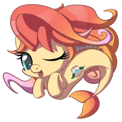 Size: 500x500 | Tagged: safe, artist:alidythera, derpibooru import, oc, oc:treasure cay, unofficial characters only, merpony, solo