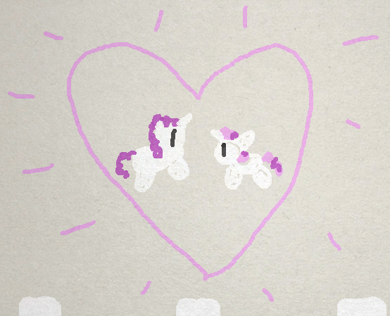Size: 554x449 | Tagged: artist:kirbyrainboom, coloring with sweetie belle, drawing, heart, rarity, safe, sisters, sweetie belle