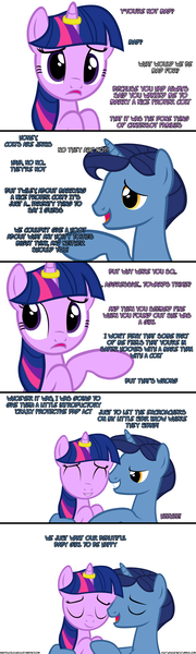 Size: 1050x3500 | Tagged: safe, artist:navitaserussirus, derpibooru import, night light, trixie, twilight sparkle, genie, pony, unicorn, asktwixiegenies, comic, coming out, father and daughter, female, lesbian, male, mare, shipping, twixie