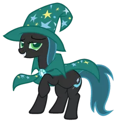 Size: 867x921 | Tagged: safe, artist:blah23z, derpibooru import, queen chrysalis, trixie, pony, unicorn, female, kathleen barr, mare, palette swap, recolor, simple background, solo, voice actor joke