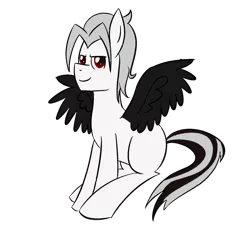 Size: 1024x1024 | Tagged: safe, artist:melisong777, derpibooru import, oc, oc:aero ruinwing, unofficial characters only, pegasus, pony, blank flank, colt, male, solo