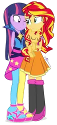 Size: 400x880 | Tagged: safe, artist:dm29, derpibooru import, sunset shimmer, twilight sparkle, twilight sparkle (alicorn), pony, equestria girls, rainbow rocks, clothes, crying, cuddling, cute, filly, holding a pony, hug, human ponidox, julian yeo is trying to murder us, pantyhose, pony pet, shimmerbetes, simple background, sleeping, snuggling, sunsleep shimmer, teary eyes, transparent background, trio