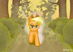 Size: 3508x2480 | Tagged: safe, artist:mcnum, derpibooru import, applejack, running, solo