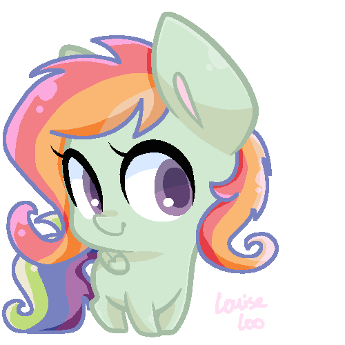 Size: 500x500 | Tagged: safe, artist:rivalcat, derpibooru import, oc, oc:bright bolt, unofficial characters only, base used, blank flank, magical lesbian spawn, offspring, parent:fluttershy, parent:rainbow dash, parents:flutterdash, solo