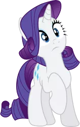 Size: 3158x5000 | Tagged: artist:plsim, derpibooru import, hesitant, raised hoof, rarity, safe, simple background, solo, .svg available, transparent background, vector