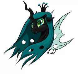 Size: 1216x1152 | Tagged: artist:winterdominus, derpibooru import, queen chrysalis, safe, smiling, solo