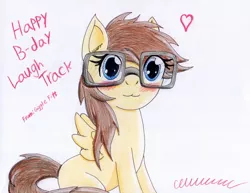 Size: 1016x786 | Tagged: artist:the1king, cute, derpibooru import, female, filly, foal, glasses, oc, safe, solo, text, unofficial characters only