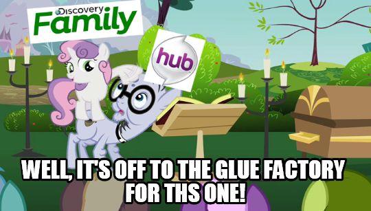 Size: 540x307 | Tagged: safe, derpibooru import, edit, edited screencap, screencap, sweetie belle, discovery family, hub drama, image macro, meme, the hub