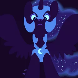 Size: 1000x1000 | Tagged: artist:rivalcat, color palette challenge, looking at you, nightmare moon, safe, solo