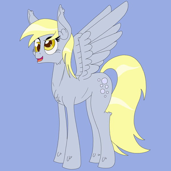 Size: 650x650 | Tagged: safe, artist:deusexequus, derpibooru import, derpy hooves, pegasus, pony, female, mare, simple background, solo