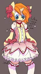 Size: 1077x1920 | Tagged: safe, artist:whoop, derpibooru import, oc, oc:whoop, unofficial characters only, cosplay, crossdressing, madoka kaname, puella magi madoka magica