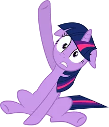 Size: 4640x5442 | Tagged: safe, artist:slb94, derpibooru import, twilight sparkle, pony, unicorn, hurricane fluttershy, absurd resolution, female, mare, raised hoof, simple background, sitting, solo, transparent background, unicorn twilight, vector