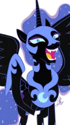 Size: 1840x3264 | Tagged: artist:halcyon noctem, fangs, nightmare moon, safe, solo