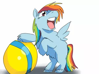 Size: 2048x1536 | Tagged: artist:fluffsplosion, ball, derpibooru import, fluffy pony, rainbow dash, safe