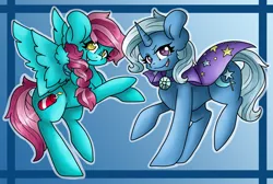 Size: 3389x2271 | Tagged: safe, artist:sk-ree, derpibooru import, trixie, oc, pony, unicorn, female, high res, mare, simple background, smiling