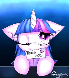 Size: 800x900 | Tagged: artist:gamermac, derpibooru import, note, safe, solo, thank you, twilight sparkle
