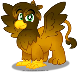 Size: 1024x961 | Tagged: safe, artist:aleximusprime, derpibooru import, oc, oc:alex the chubby pony, unofficial characters only, gryphon, chubby, colored wings, cute, gradient lineart, gradient wings, griffonized, griffonsona, simple background, solo, species swap, transparent background