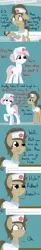 Size: 564x3420 | Tagged: artist:lilliesinthegarden, ask, comic, derpibooru import, dialogue, doctor whooves, happy, hospital, nurse, nurse redheart, nurse turner, safe, time turner, tumblr