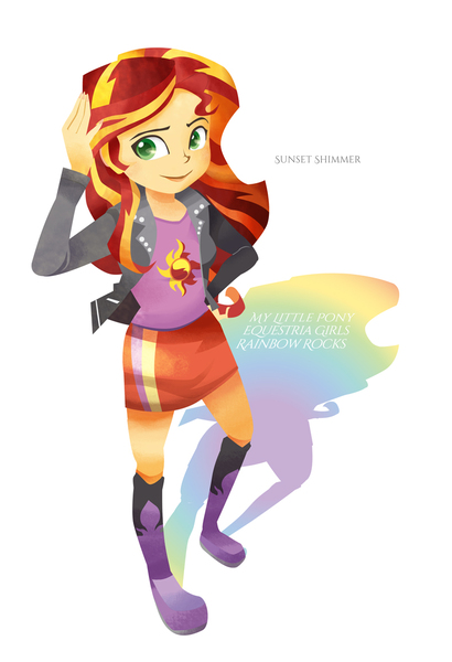 Size: 790x1156 | Tagged: safe, artist:hobilo, derpibooru import, sunset shimmer, equestria girls, rainbow rocks, cute, female, shimmerbetes, simple background, solo, white background