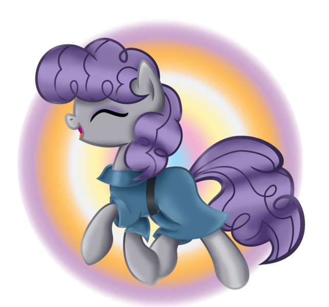 Size: 3529x3297 | Tagged: alternate hairstyle, artist:zoevulpez, cute, derpibooru import, happy, happy maud, maudabetes, maudie pie, maud pie, safe, smiling, solo, trotting, when she smiles