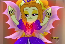 Size: 794x540 | Tagged: safe, derpibooru import, screencap, adagio dazzle, equestria girls, rainbow rocks, :3, fin wings, ponied up, smiling