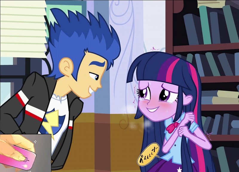 Size: 800x577 | Tagged: questionable, derpibooru import, edit, edited screencap, screencap, flash sentry, twilight sparkle, twilight sparkle (alicorn), equestria girls, rainbow rocks, cropped, female, flashlight, male, remote controlled vibrator, shipping, straight