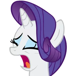 Size: 3000x3000 | Tagged: safe, artist:spokesthebrony, derpibooru import, rarity, pony, unicorn, .psd available, eyes closed, face, reaction image, simple background, transparent background, vector, whining