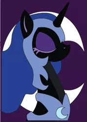 Size: 360x505 | Tagged: artist:the-paper-pony, derpibooru import, eyes closed, nightmare moon, portrait, safe, solo