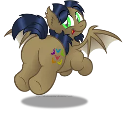 Size: 1024x948 | Tagged: safe, artist:aleximusprime, derpibooru import, oc, oc:alex the chubby pony, unofficial characters only, bat pony, pony, bat ponified, chubby, cute, flying, looking back, plump, plumped up plots, ponysona, race swap, simple background, slit eyes, solo, transparent background, wings