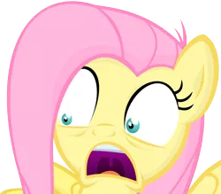 Size: 1028x899 | Tagged: artist:jittery-the-dragon, cropped, dead source, derpibooru import, fluttershy, horrified, reaction image, safe, scared, shock, shocked, solo