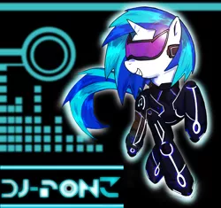 Size: 2708x2549 | Tagged: safe, artist:vittlevoom, derpibooru import, vinyl scratch, crossover, tron