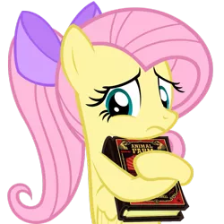 Size: 1025x1024 | Tagged: safe, artist:muddyfudger, artist:zacatron94, derpibooru import, edit, fluttershy, pegasus, pony, adorkable, alternate hairstyle, animal farm, book, bow, cute, dork, egghead, female, frown, hair bow, hug, mare, meme, nerd pony, parody, ponytail, sad, shyabetes, simple background, solo, this will end in tears, transparent background, vector