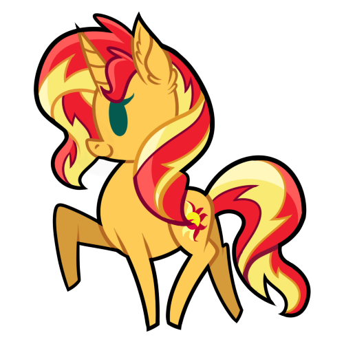 Size: 500x500 | Tagged: safe, artist:wildberry-poptart, derpibooru import, sunset shimmer, pony, unicorn, raised hoof, smiling, solo, sticker