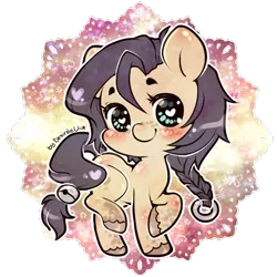 Size: 800x800 | Tagged: safe, artist:chocoberrylollipop, derpibooru import, oc, oc:silver mine, unofficial characters only, heart eyes, simple background, solo, transparent background, unshorn fetlocks, wingding eyes