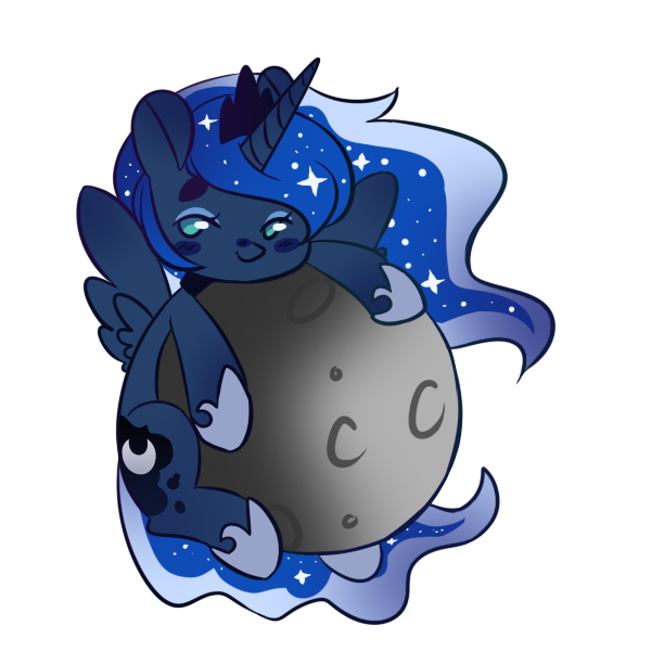 Size: 600x600 | Tagged: artist:techno, chibi, derpibooru import, moon, princess luna, safe, solo, tangible heavenly object