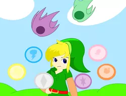 Size: 1024x779 | Tagged: artist:derrickmac1, crossover, derpibooru import, elements of harmony, fanfic, fanfic art, fanfic cover, link, safe, solo, the legend of zelda, the legend of zelda: oracle of ages, the legend of zelda: oracle of seasons