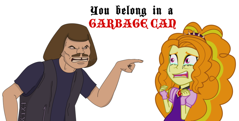 Size: 2551x1294 | Tagged: safe, derpibooru import, adagio dazzle, equestria girls, rainbow rocks, adagiabuse, crying, garbagio, metalocalypse, william murderface