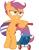 Size: 1761x2235 | Tagged: safe, artist:hoodie-stalker, derpibooru import, scootaloo, pegasus, pony, bipedal, bipedal leaning, female, helmet, leaning, scooter, simple background, solo, speakers, teeth, transparent background, vector