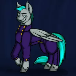 Size: 700x700 | Tagged: safe, artist:foxenawolf, derpibooru import, oc, oc:whirring cogs, unofficial characters only, pegasus, pony, clothes, commission, male, solo, uniform, unshorn fetlocks