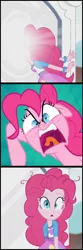 Size: 384x1152 | Tagged: safe, derpibooru import, screencap, pinkie pie, equestria girls, pinkie pride, rainbow rocks, faic, human ponidox, meme, pinkie sticks her face into the portal meme