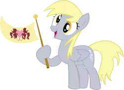 Size: 4123x3000 | Tagged: safe, artist:shadowglider2236, derpibooru import, derpy hooves, pegasus, pony, rainbow falls, female, flag, happy, mare, open mouth, ponyville flag, simple background, smiling, solo, transparent background, vector