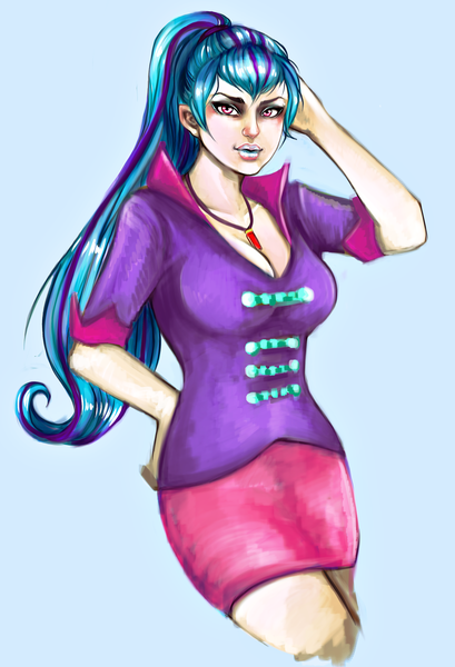 Size: 1853x2718 | Tagged: safe, artist:slyblue7, derpibooru import, sonata dusk, equestria girls, rainbow rocks, humanized