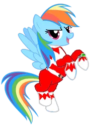 Size: 755x1057 | Tagged: safe, derpibooru import, rainbow dash, pegasus, pony, female, kyouryuu sentai zyuranger, mighty morphin power rangers, power rangers, red ranger, simple background, solo, super sentai, transparent background, tyrannoranger, zyuranger