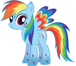 Size: 6341x5497 | Tagged: safe, artist:sugar-loop, derpibooru import, rainbow dash, absurd resolution, looking at you, rainbow power, simple background, smiling, solo, spread wings, transparent background, vector, wingding eyes