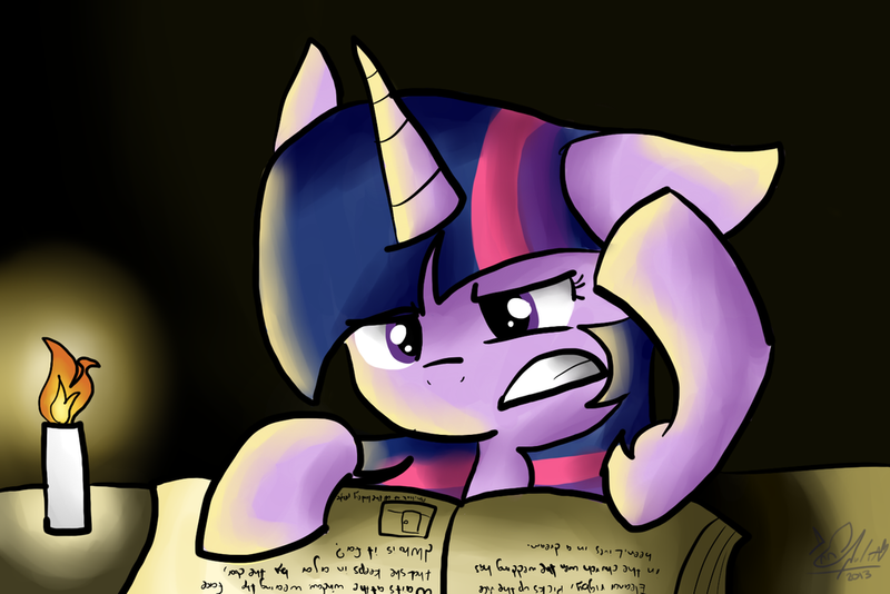 Size: 1024x683 | Tagged: safe, artist:jayivee, derpibooru import, twilight sparkle, book, candle