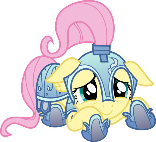 Size: 7000x6373 | Tagged: absurd resolution, armor, artist:sir-teutonic-knight, cute, derpibooru import, floppy ears, fluttershy, safe, shyabetes, simple background, smiling, solo, .svg available, the crystal empire, transparent background, vector