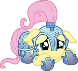 Size: 7000x6373 | Tagged: absurd resolution, armor, artist:sir-teutonic-knight, cute, derpibooru import, floppy ears, fluttershy, safe, shyabetes, simple background, smiling, solo, .svg available, the crystal empire, transparent background, vector