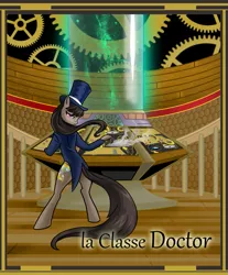 Size: 831x1006 | Tagged: artist:alorix, derpibooru import, doctavia, doctor who, doctor whooves, hat, la classe doctor, safe, steampunk, tardis, time turner, top hat, tumblr